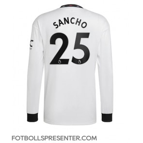 Manchester United Jadon Sancho #25 Borta Matchtröja 2022-23 Långärmad